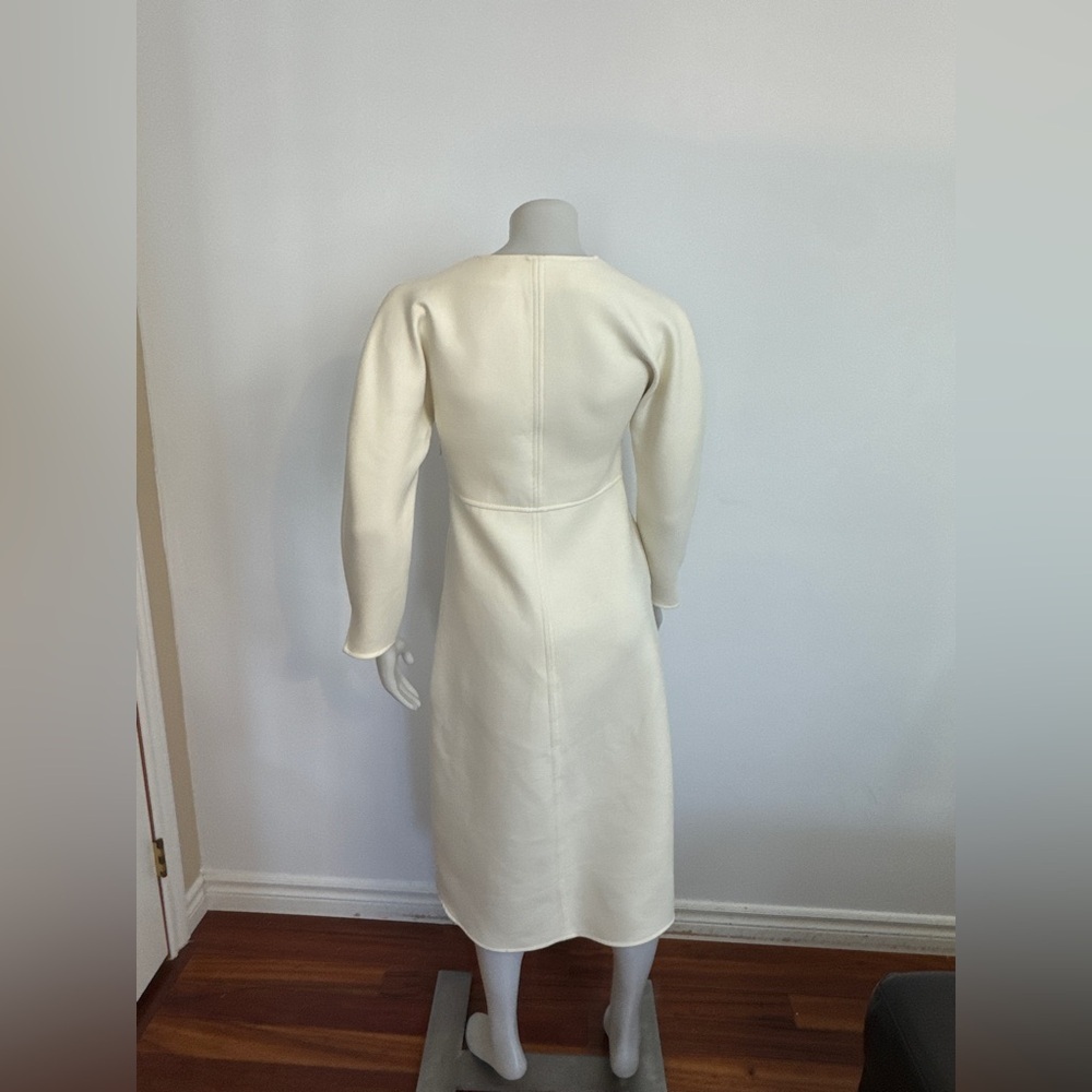 ZARA - contemporary Cream Long-Sleeve Sheath Dress. Medium - Picture 7 of 7